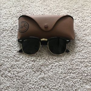 Clubmasters Black/Gold Sunglasses